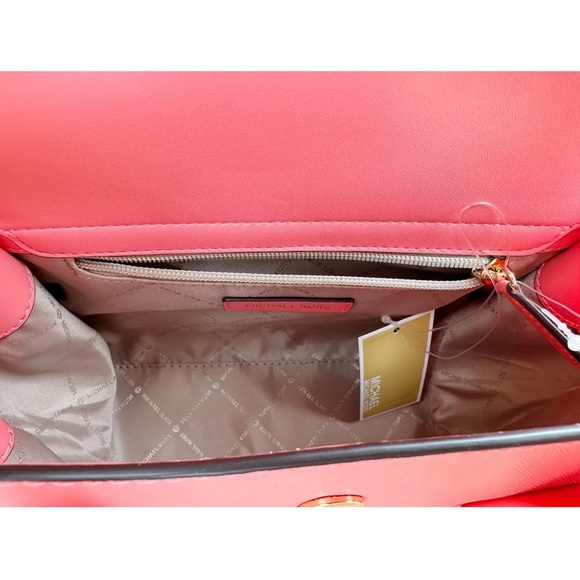 Michael Kors Pink Leather Satchel Crossbody - Picture 4 of 5